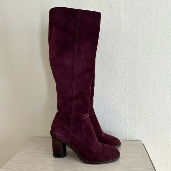 Coach Shoes - Coach Burgundy Heeled Boots